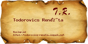 Todorovics Renáta névjegykártya
